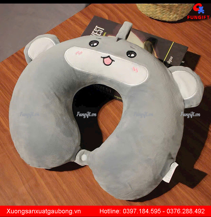 Cơ sở sản xuất gối chữ U in logo