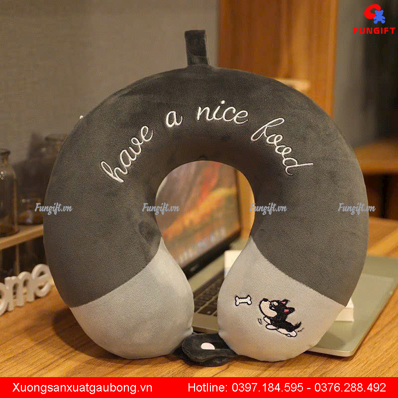 In thêu gối kê cổ số lượng ít