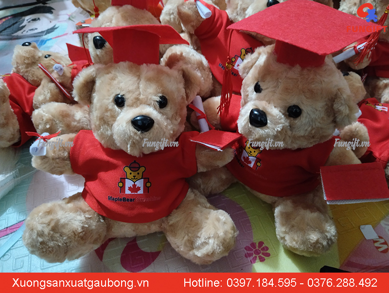 Logo trường học in lên gấu