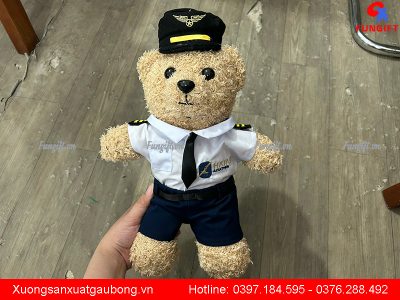 Gấu phi công may theo yêu cầu