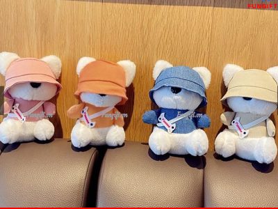 Móc khóa gấu đội mũ cute