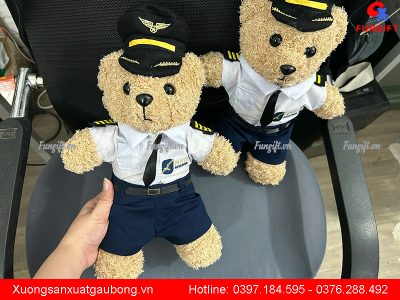 Quà tặng gấu phi công sản xuất