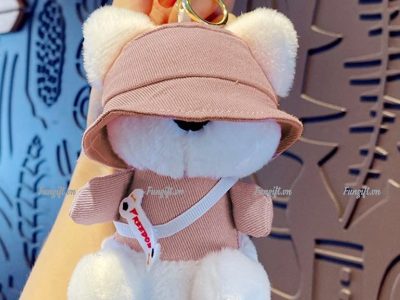 Quà tặng móc khóa gấu đội mũ