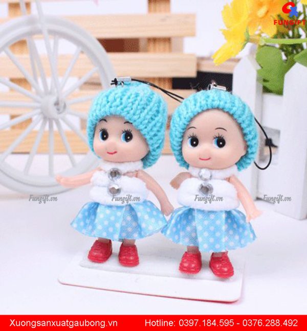 Sẵn hàng móc khóa búp bê giá sỉ
