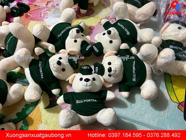 In logo lên gấu nhồi bông