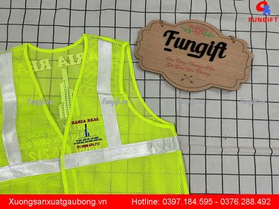 Áo gile lưới phản quang giá rẻ in logo