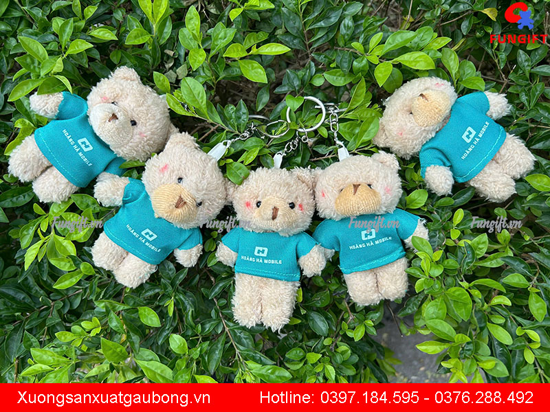 Móc khoá gấu bông theo yêu cầu