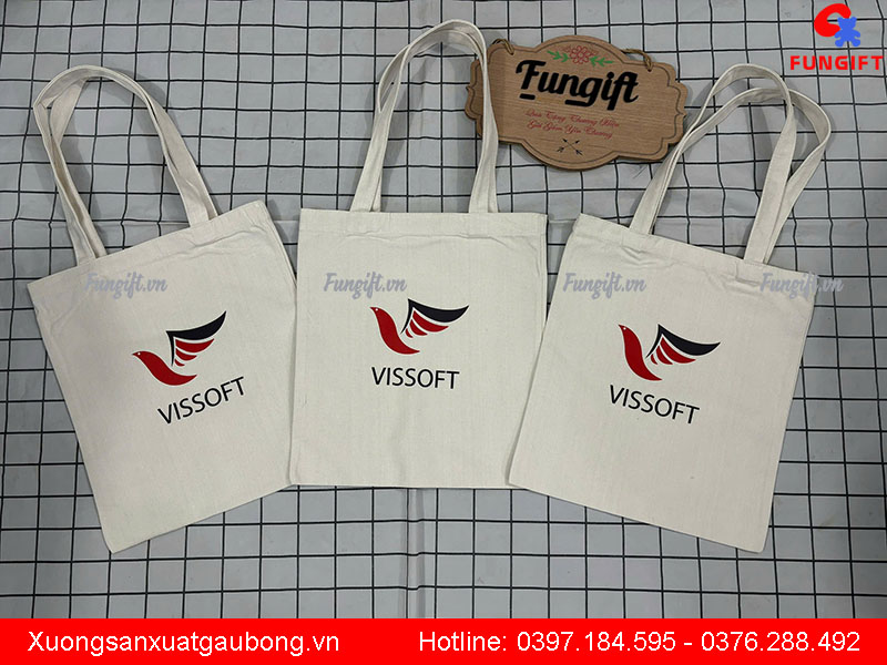 Sẵn hàng túi tote vải canvas in tên