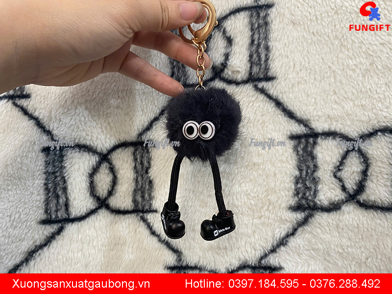 Móc khoá quả cầu lông xù