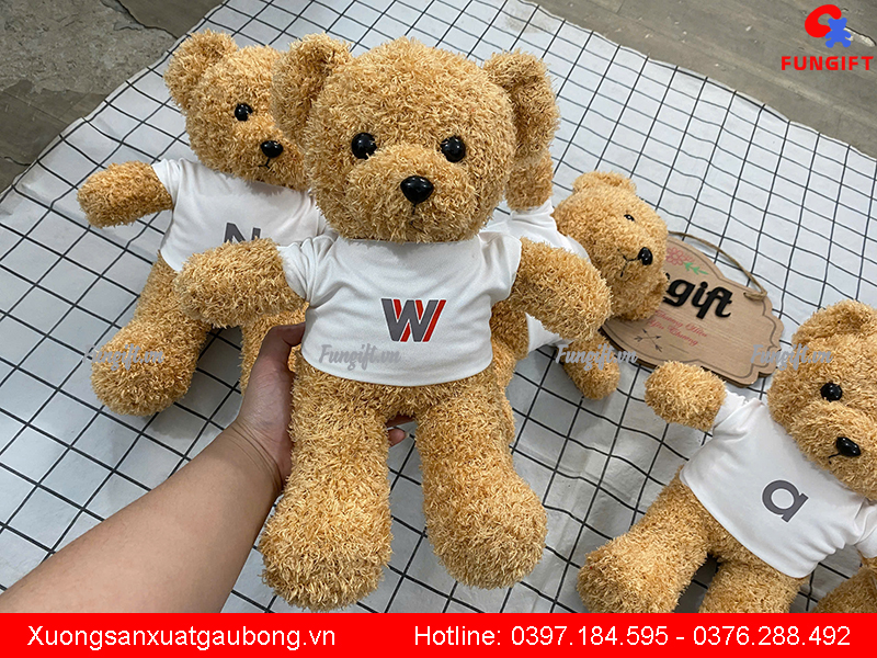 Mẫu gấu bông giá rẻ in tên