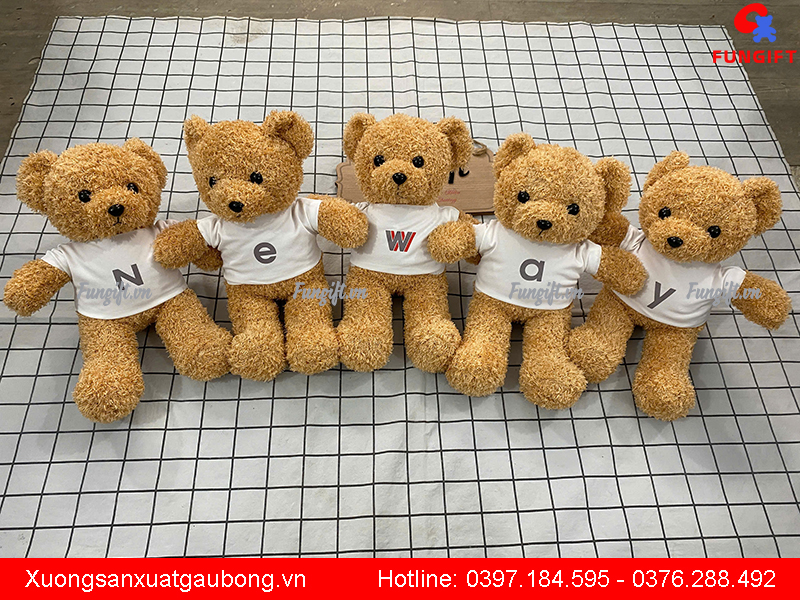 Sản xuất gấu bông in logo tại xưởng