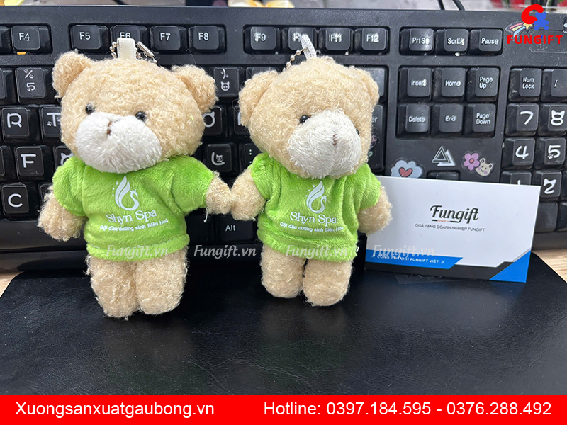 Gấu bông móc khoá làm quà tặng khách hàng