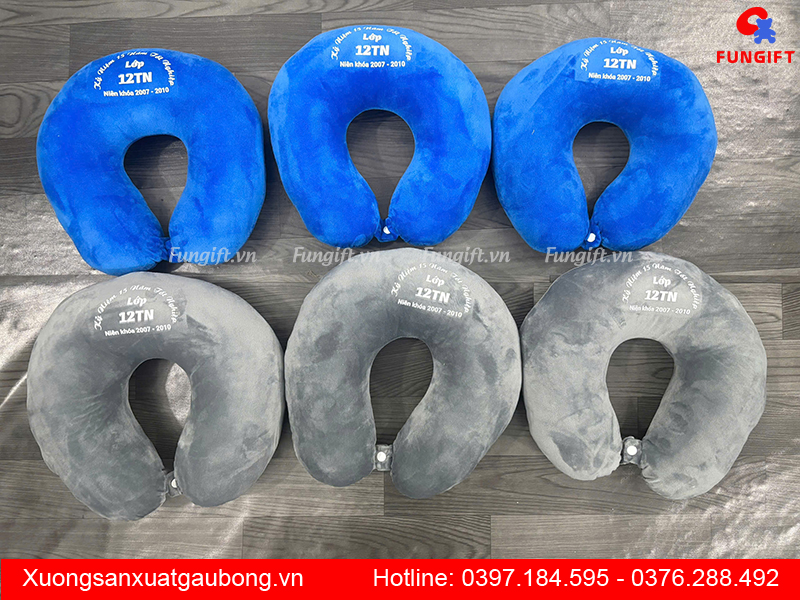 Gối chữ U in theo thiết kế