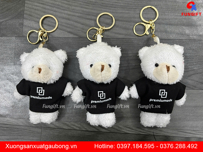 Móc khoá gấu bông theo yêu cầu