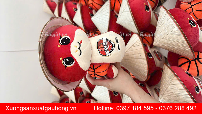 Rắn thú nhồi bông in logo doanh nghiệp