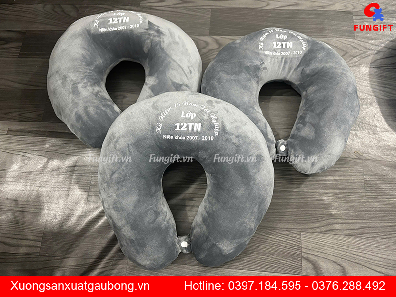 Sản xuất gối cổ in logo số lượng lớn