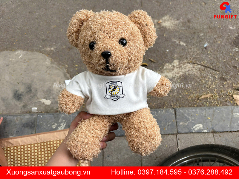 Mẫu gấu bông in logo trang trí