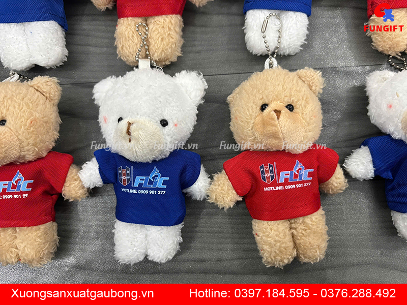 Móc khoá gấu bông theo yêu cầu