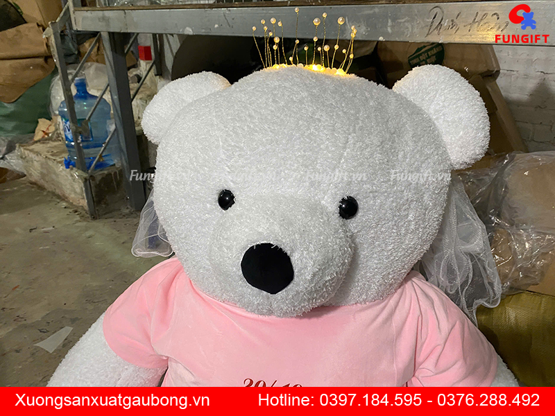 Gấu bông in theo yêu cầu làm quà tặng người yêu 20-10