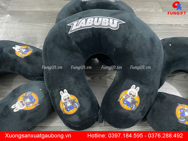 Gối cổ chữ U in logo