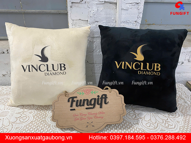 Xưởng sản xuất gối tựa lưng in logo Hà Nội