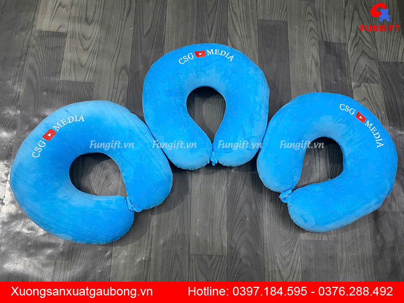 Gối kê cổ thêu logo theo yêu cầu