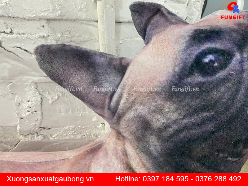 Gối nhồi bông in hình chó