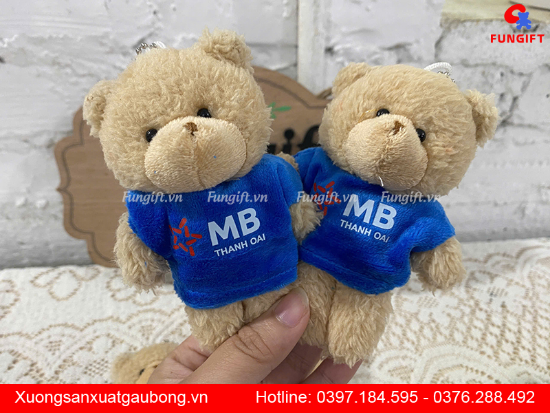 Làm móc khoá gấu bông theo yêu cầu