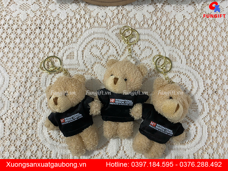 Móc khóa gấu bông theo yêu cầu