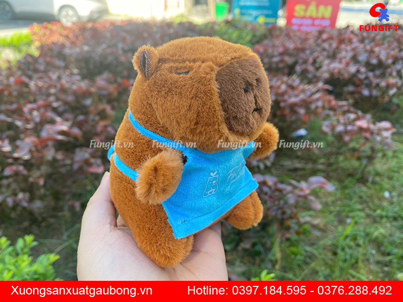 Gấu bông móc khóa in logo