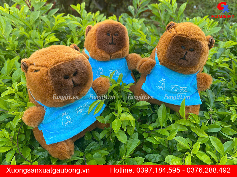 Phụ kiện móc khóa capybara in logo