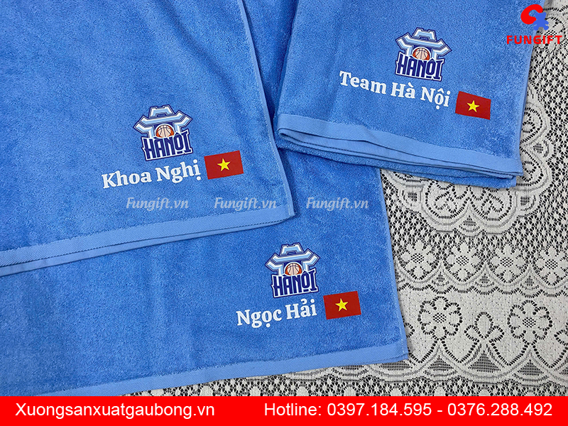 Bộ giftset khăn tắm, khăn mặt in tên cá nhân làm quà tặng