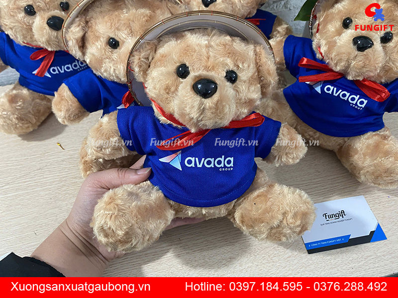 Gấu bông in logo đội nón lá