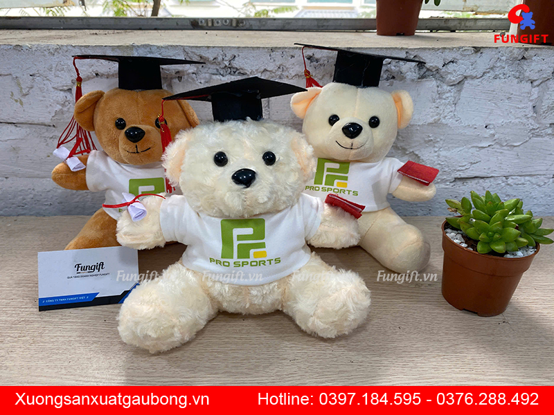 Gấu bông in logo theo yêu cầu