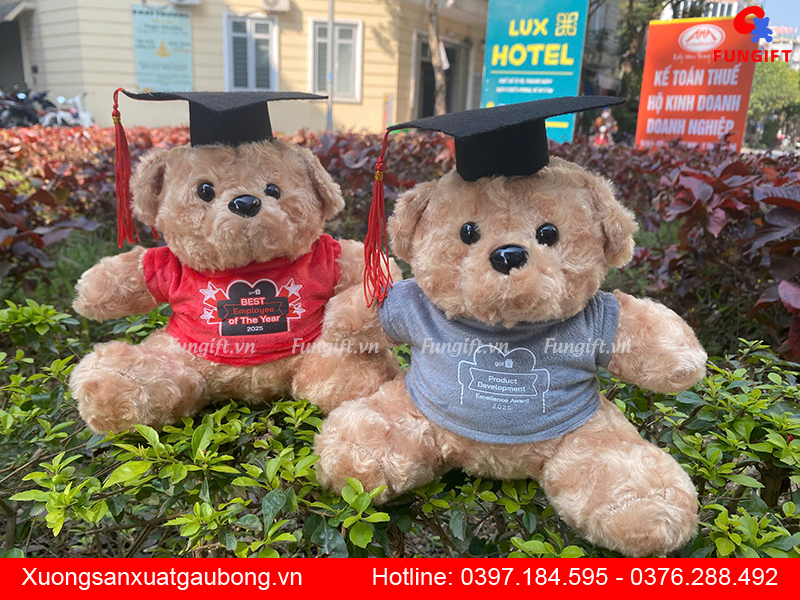 Gấu bông in logo theo yêu cầu