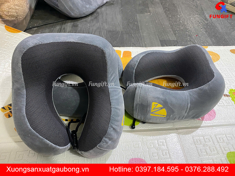 Gối chữ U kê cổ in logo