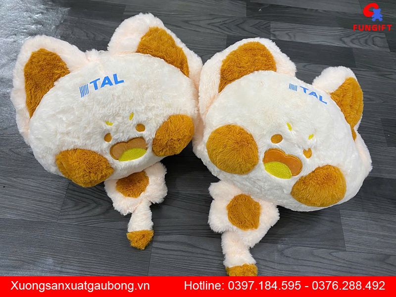 Mèo bông má tròn in logo