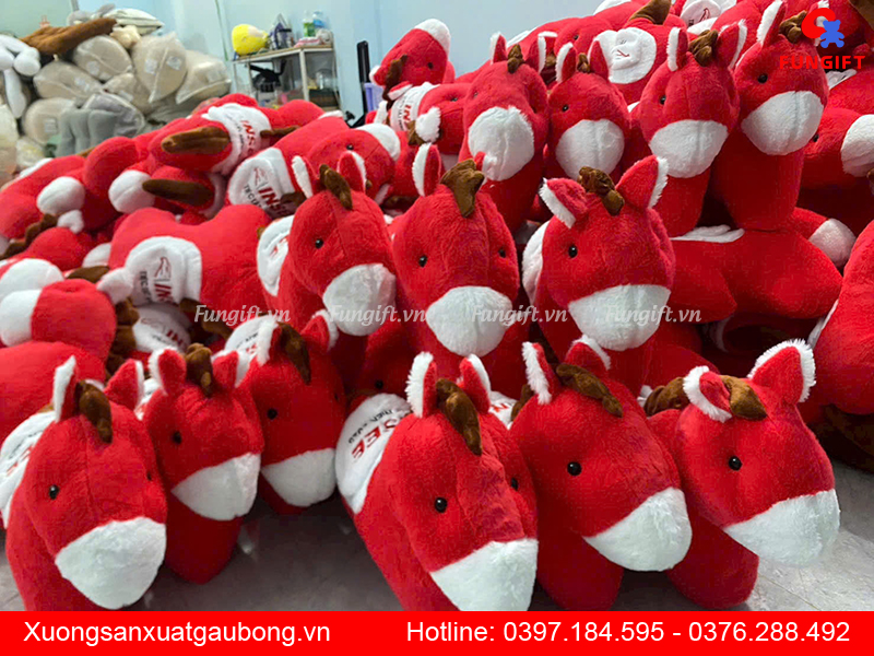 Thú nhồi bông ngựa ngố dễ thương