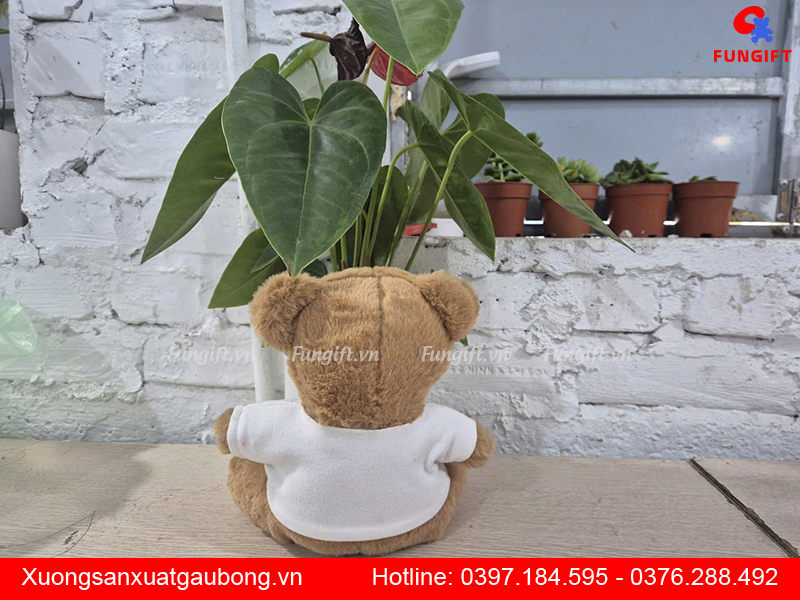 In logo lên gấu bông làm quà tặng