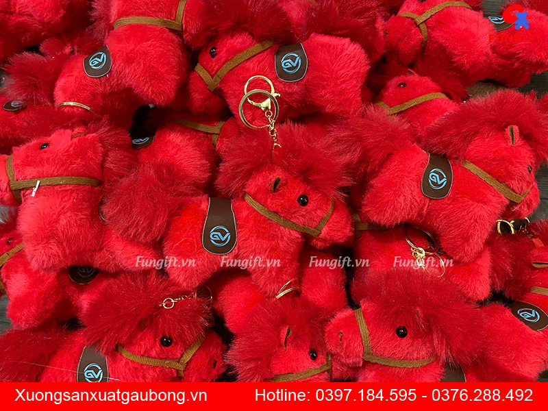 Nhận in móc khóa ngựa bông