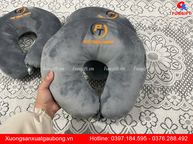 Gối chữ U kê cổ in logo