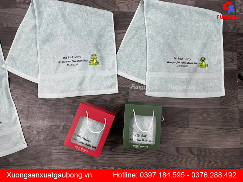 Khăn quà tặng công ty doanh nghiệp in logo