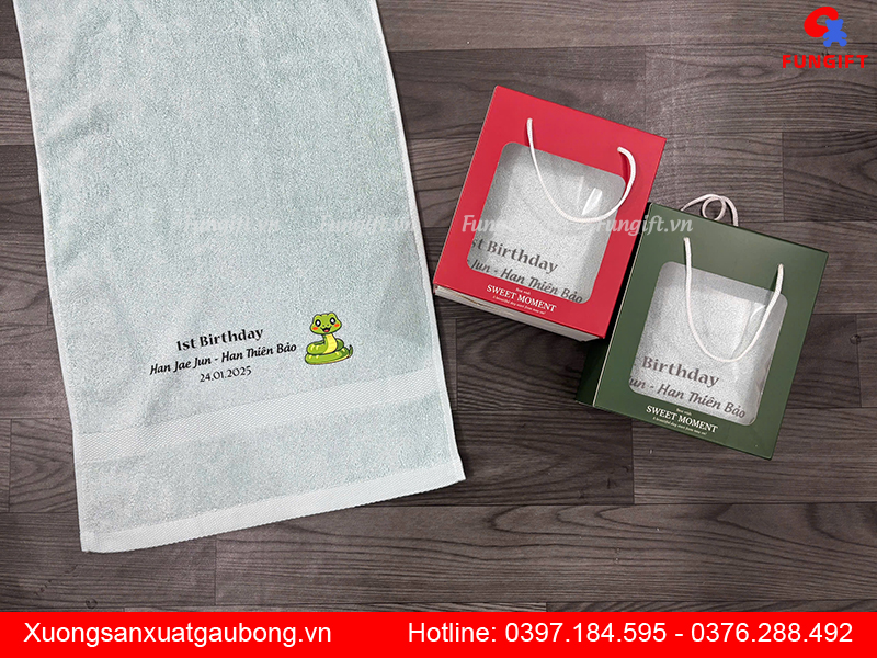 Khăn quà tặng in logo sự kiện doanh nghiệp