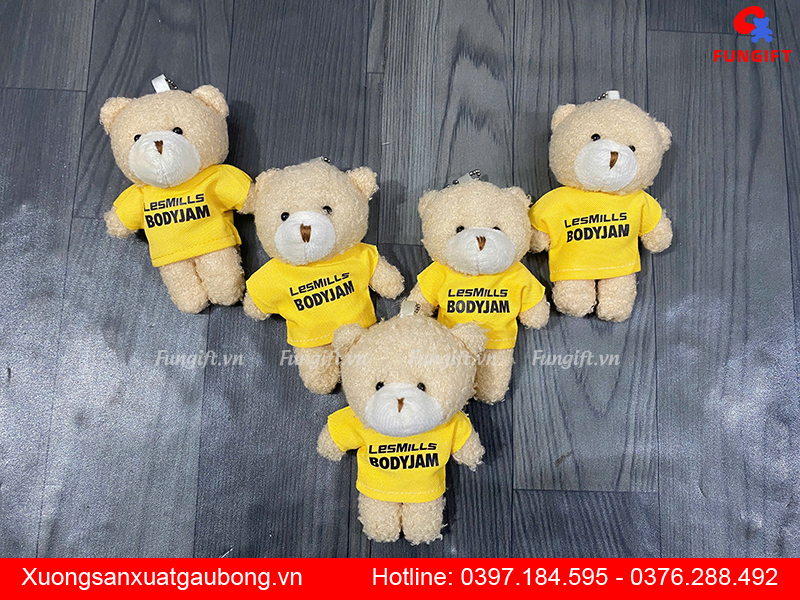 Quà tặng móc khoá gấu bông theo yêu cầu