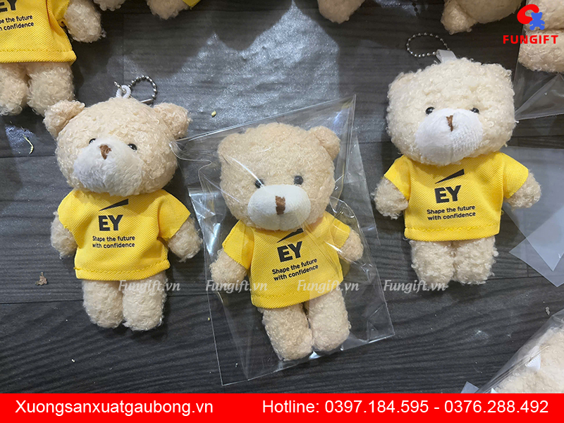 Đặt in gấu móc khóa số lượng lớn