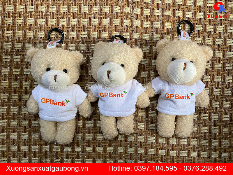 Gấu móc khóa in logo theo yêu cầu