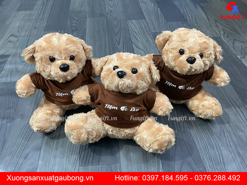 Mẫu gấu bông in logo thương hiệu