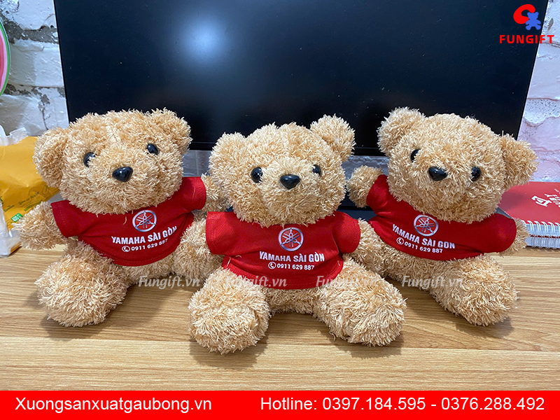 Mẫu gấu bông sản xuất in logo