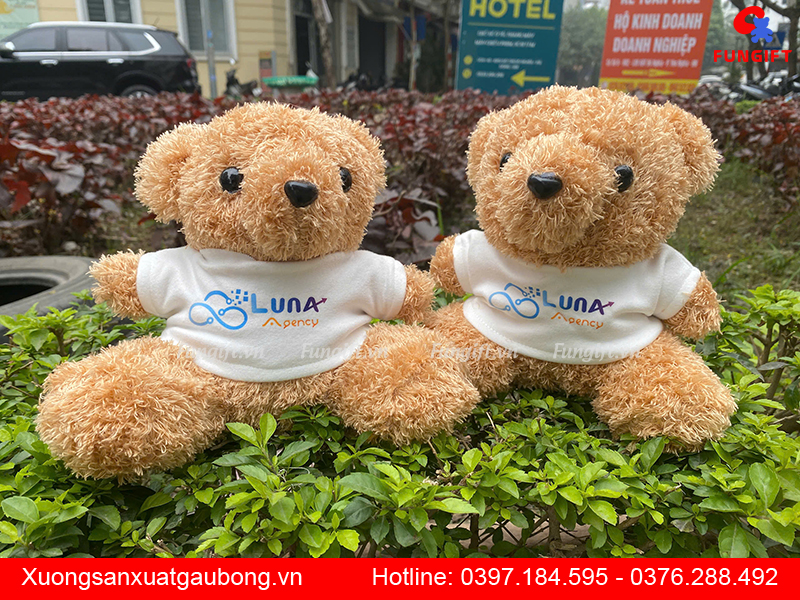 Mẫu gấu bông sản xuất in logo