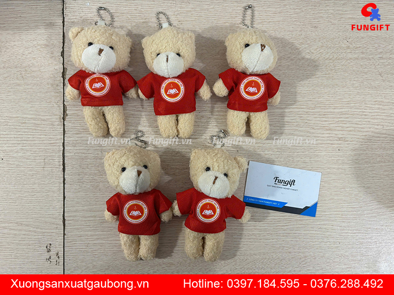 Quà tặng móc khóa gấu in tên dễ thương
